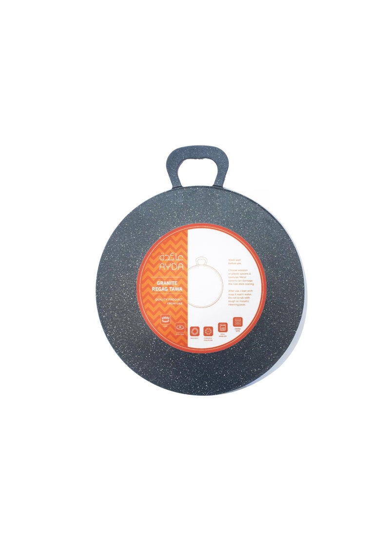 Ayda Granite Non-stick Arabic Tawa/Roti Pan/Ragag Maker Black 30.5cm  - Image 3