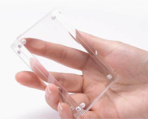 Cq acrylic 35x5 Acrylic Frame Magnetic Picture Frames Clear 10 10MM Thickness Stand in DeskTablePack of 1 - Image 2