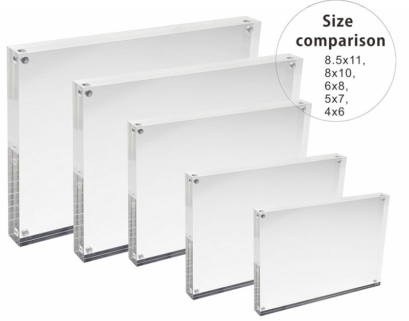 Cq acrylic 35x5 Acrylic Frame Magnetic Picture Frames Clear 10 10MM Thickness Stand in DeskTablePack of 1 - Image 5