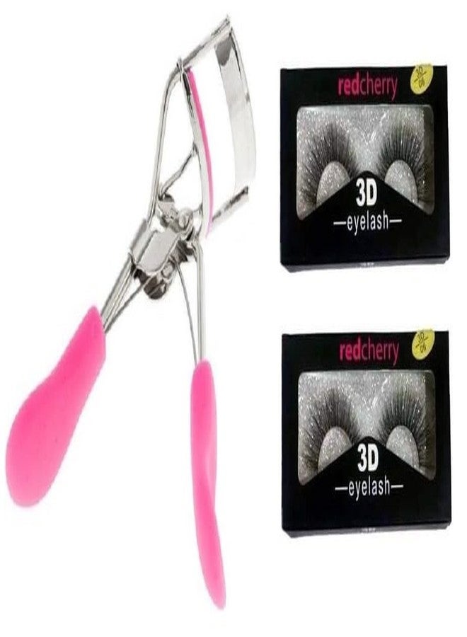 ZemGlam Eyelash Curler with Built-In Comb Attachmen and 2 Box Pair Natural 3D False Eyelashes Pack - Image 2
