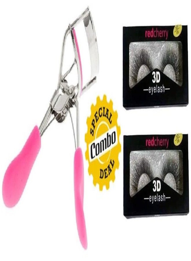 ZemGlam Eyelash Curler with Built-In Comb Attachmen and 2 Box Pair Natural 3D False Eyelashes Pack - Image 3