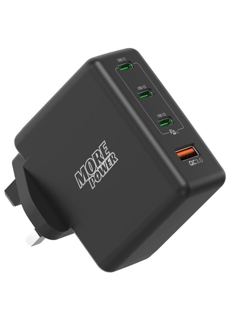 مور بور شاحن مور بور 100 واط - 3 منافذ Type-C PD ومنفذ USB-A - Image 3