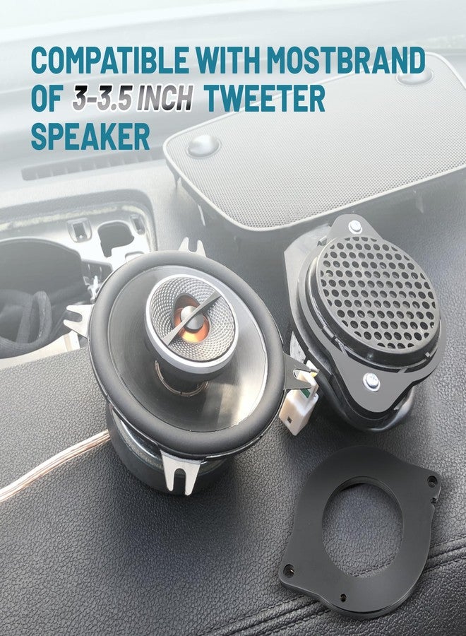 NuIth 3 Inch Front Dash Speaker Adapter for 2007-2019 Jeep/2005-2019 Dodge/2011-2018 Ram/2007-2017 Chrysler Replacement Center Dashboard 3" Tweeter Speaker Spacer Ring - Image 4