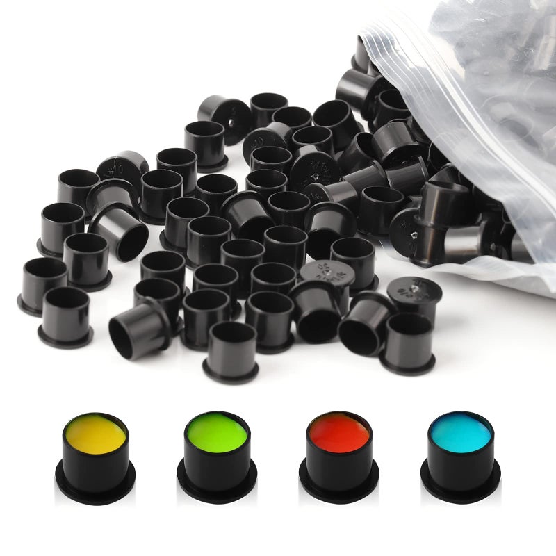 Autdor Tattoo Ink Caps Cups - Autdor Mixed 300pcs Tattoo Caps Cups with Base Pigment Cups #11 Small #14 Medium #17 Large for Tattoo Accessories Microblading Makeup Tattooing Supplies - Image 4