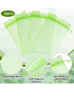 GUDOO 50 Pack Netting Bags Garden Fruit Barrier Cover Bags Fruit Protection Bags for Grape Fig Flower Seed Vegetable Protection from Insect Mosquito Bug Garden Tool 15×20 cm  - Image 3