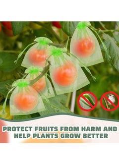 GUDOO 50 Pack Netting Bags Garden Fruit Barrier Cover Bags Fruit Protection Bags for Grape Fig Flower Seed Vegetable Protection from Insect Mosquito Bug Garden Tool 15×20 cm  - Image 5