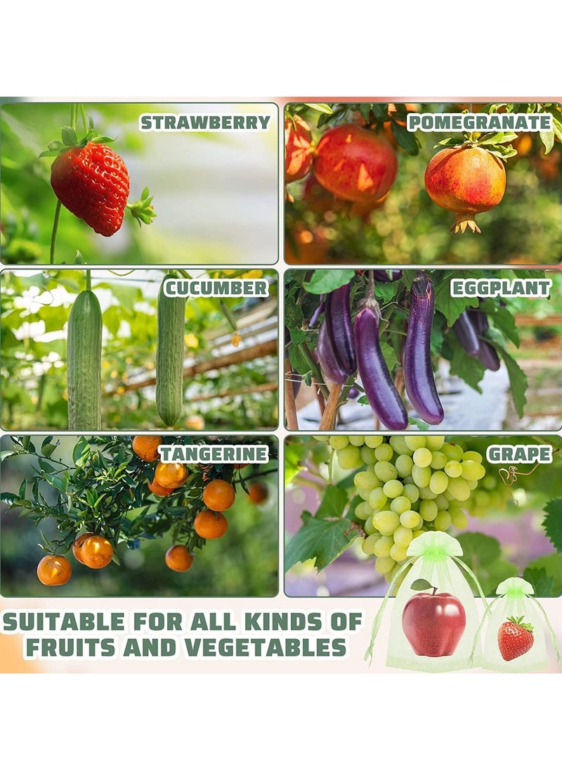 50 Pack Netting Bags Garden Fruit Barrier Cover Bags Fruit Protection Bags for Grape Fig Flower Seed Vegetable Protection from Insect Mosquito Bug Garden Tool 15×20 cm