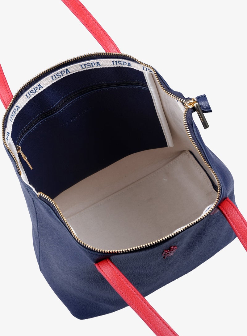 U.S. Polo Assn. Women's Tote Bag, Ladies Large Capacity Shoulder Bag Handbag for Ladies Travel Bag for Navy Red - Image 5