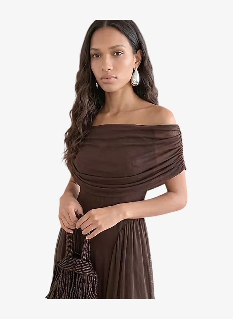 فيرو مودا Women's VMROSETTA 2/4 Cape Detail Dress Jersey