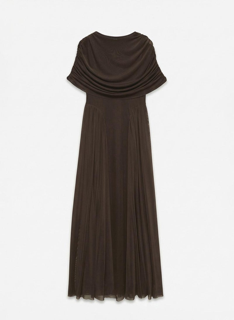 VERO MODA Women's VMROSETTA 2/4 Cape Detail Dress Jersey - Image 4