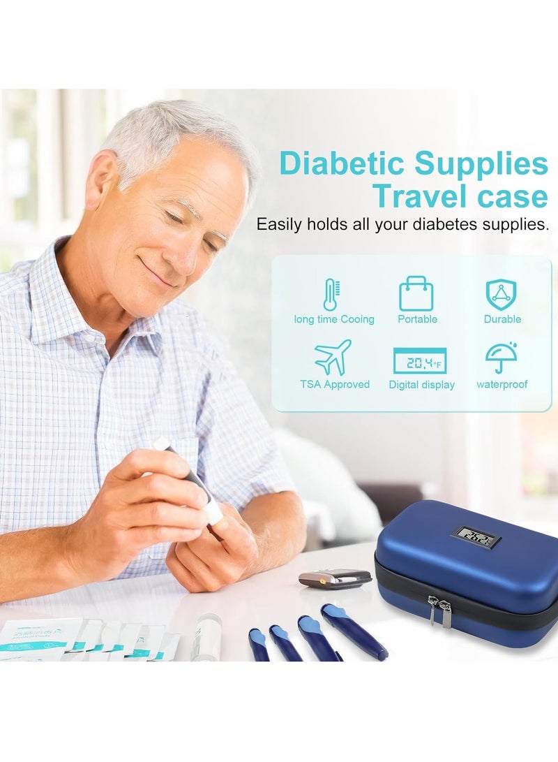 cyleto Insulin Cooler Travel Case TSA Approved Medication Diabetic Cooler for Travel with Temperature Display Refrigerated Medicine Organizer Bag with 2 Ice Pack - Image 5