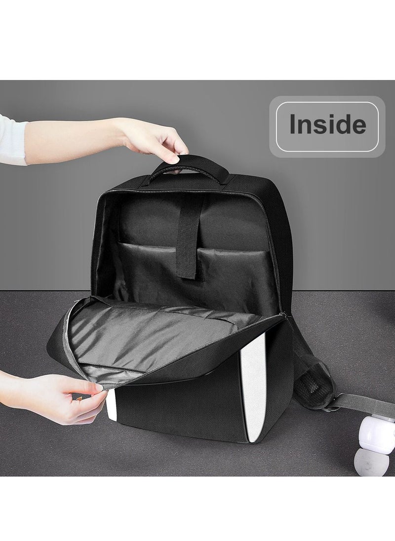 Sharpdo - Large Capacity PS5 Carrying Backpack, with Adjustable Strap, Durable Nylon Console Case for PlayStation 5/PS4/Xbox and Accessories Storage, Black - Image 1