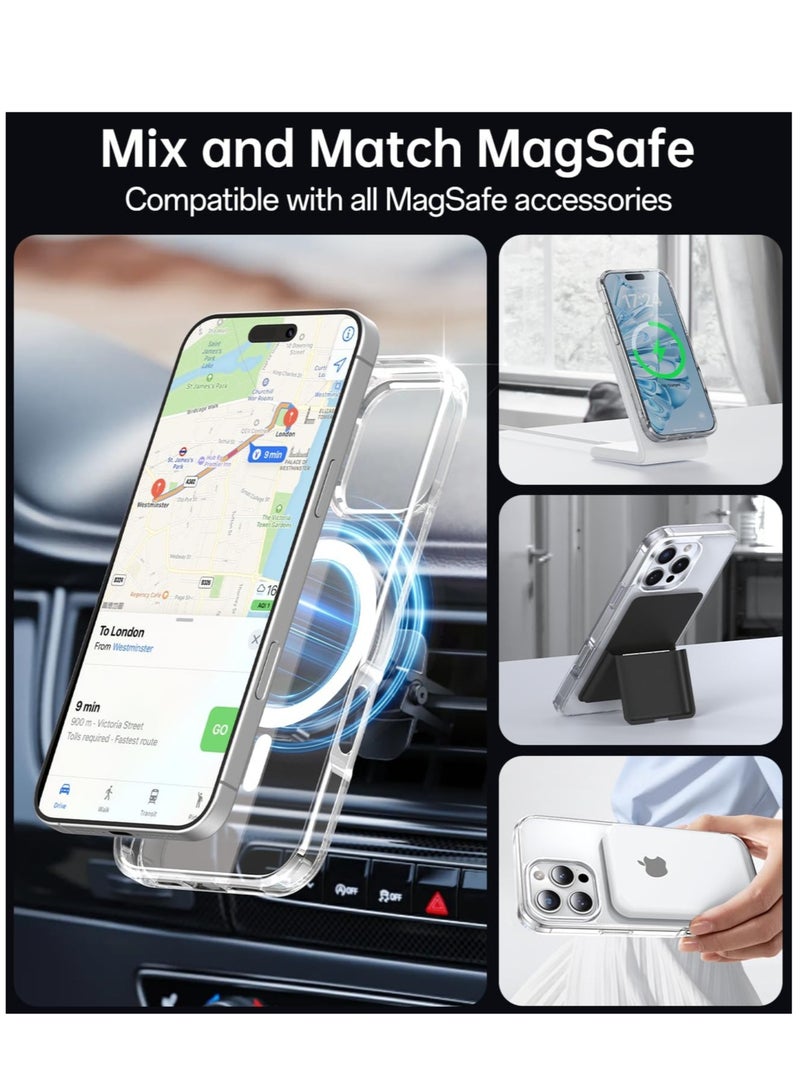 iPhone 16 Pro Max Case (6.9”) - MagSafe Compatible, Includes 2 HD Screen Protectors & 1 Lens Protector, Military-Grade Protection - Clear - Image 5