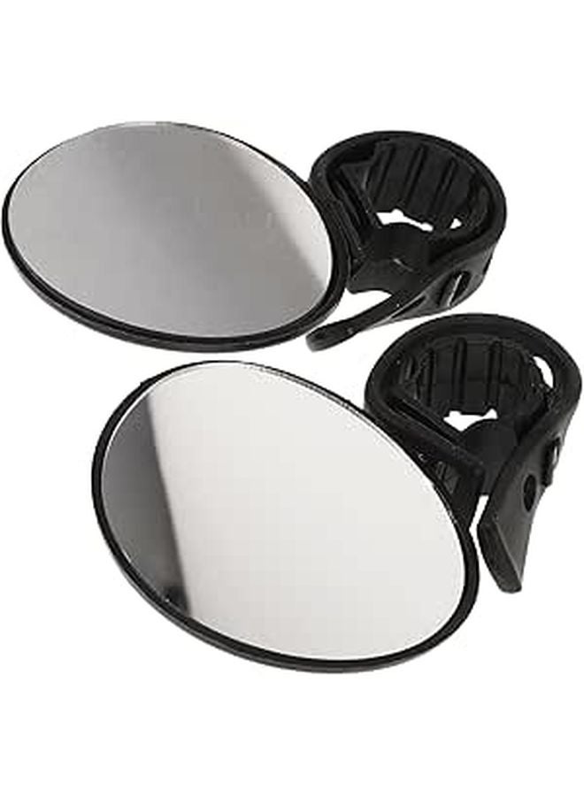 Adjustable Bike Rearview Mirror 2Pcs 360 Rotatable Convex Glass for Mountain Road Bikes Safety - Image 1