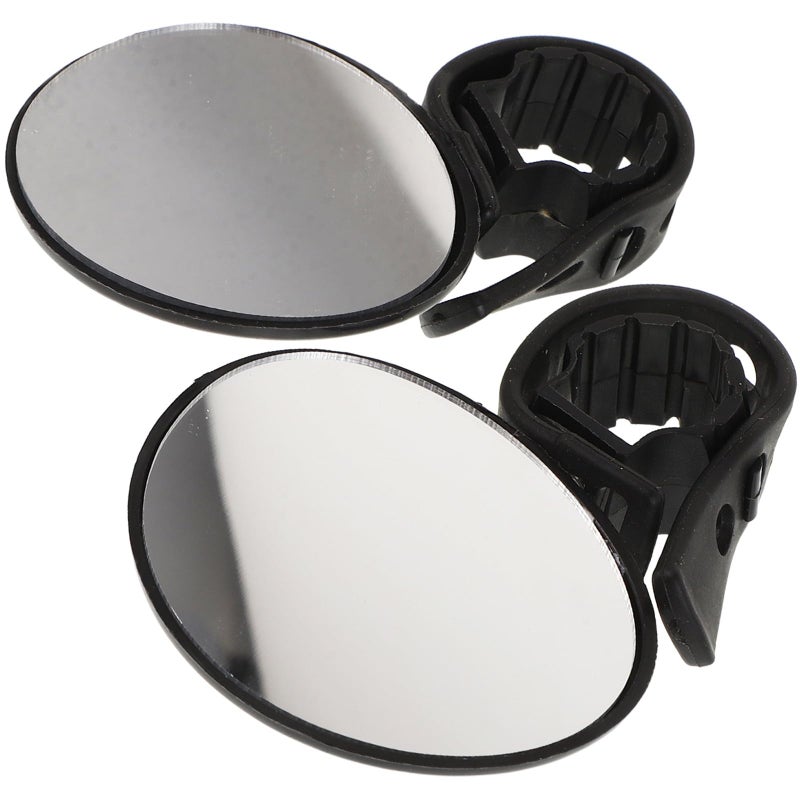 Adjustable Bike Rearview Mirror 2Pcs 360 Rotatable Convex Glass for Mountain Road Bikes Safety - Image 2