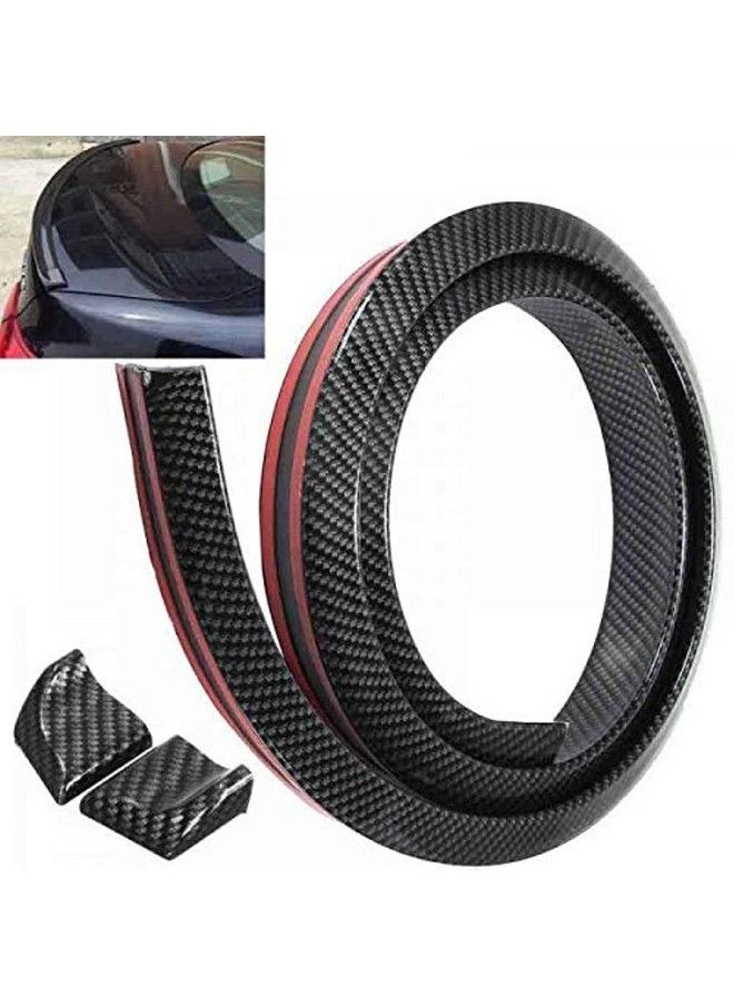 AUTOMAZE - Samurai Universal Rear Trunk Spoiler Wing Lip With 3M Tape 1.5M X 35Mm Car Modification Accessories (Carbon Black) - Image 1