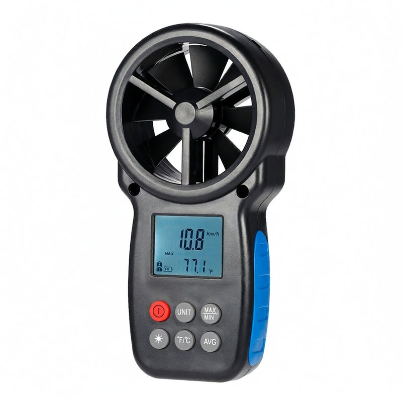 HoldPeak HP-866B Mini LCD Digital Anemometer Wind Speed Air Velocity Temperature Measuring with Backlight - Image 1