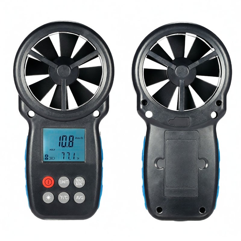 HoldPeak HP-866B Mini LCD Digital Anemometer Wind Speed Air Velocity Temperature Measuring with Backlight - Image 3