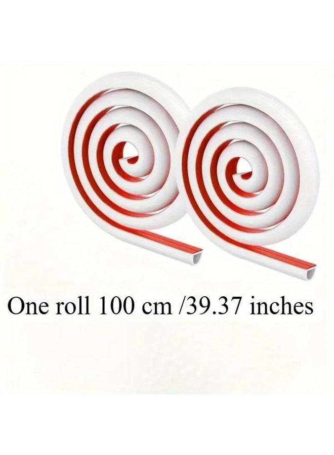 مجرى كابلات ذاتي اللصق بطول 1 متر، أبيض، منظّم لإدارة الأسلاك للمنزل والمكتب - Image 4