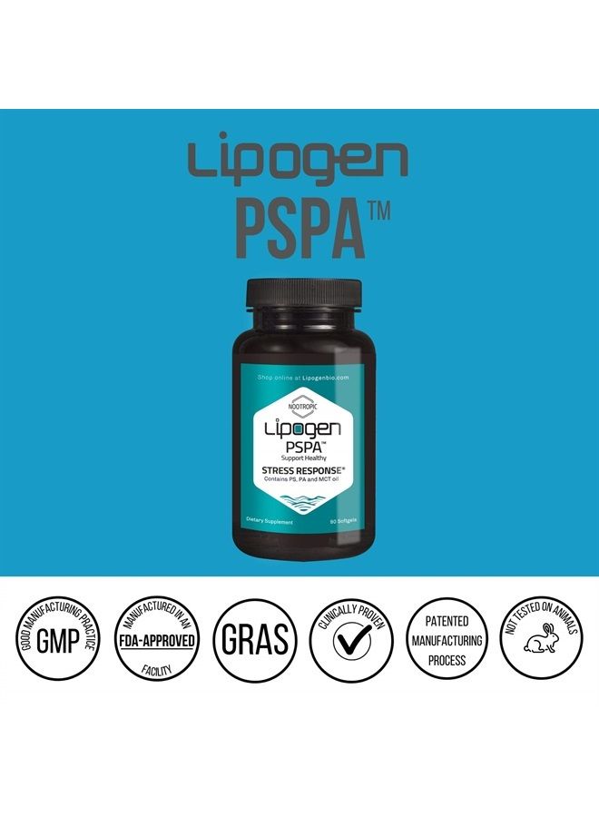 Lipogen Stress Relief Supplement - Keeps You Calm and Relaxed in Stressful Situations, Enhances Mood. Support Immune System, Stay Sharp & Focused.