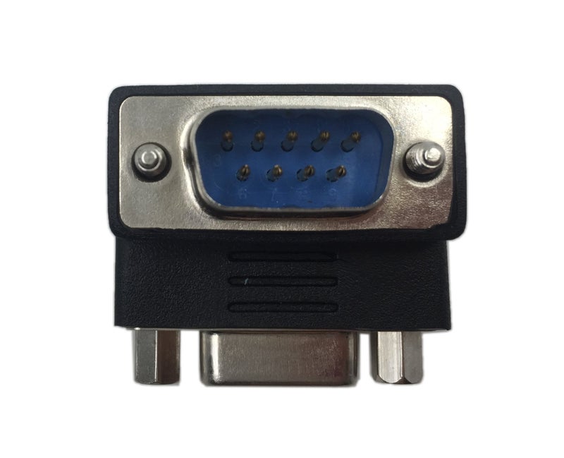 CERRXIAN 90 Degree DB9 9 Pin RS 232 Male to Female Serial Gender Changer Extension Cable Converter Adapter Coupler - Image 4