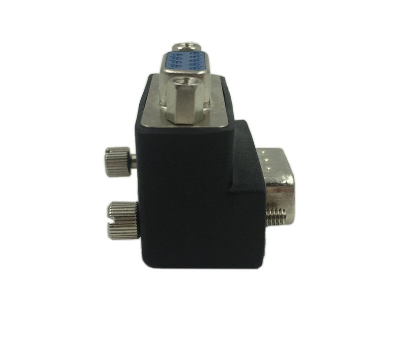 CERRXIAN 90 Degree DB9 9 Pin RS 232 Male to Female Serial Gender Changer Extension Cable Converter Adapter Coupler - Image 2