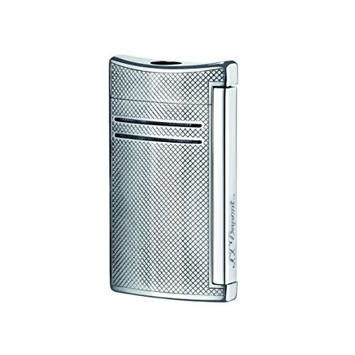 Stratton Essential Supply S.T. Dupont Maxijet Lighter Brushed Chrome P 65 x 37 x 14 mm Chrome Grid - Image 1
