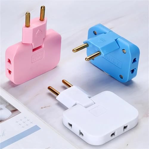 Flavorhaus 3 in 1 Rotatable Socket Converter Extension Travel Converter Socket Portable Charging Sockets Power Plug Adapter with Foldable forTravelHomeOffice  - Image 1