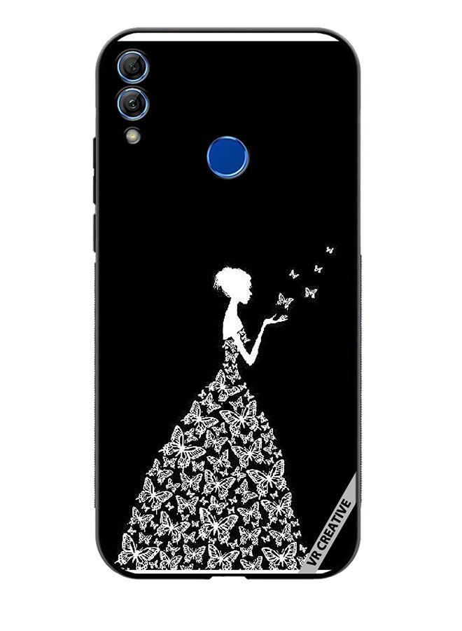 Protective Case Cover For Honor 10 Lite Girl In Butterfly Dress Design Multicolour