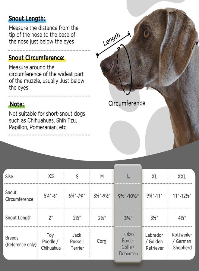 BONTHEE Dog Muzzle,Mesh Soft Muzzle for Small Medium Large Sized Dogs, Breathable Reflective Adjustable Puppy Muzzles with Collar for Scavenging Grooming Biting Chewing,Allows Panting and Drinking - Image 3