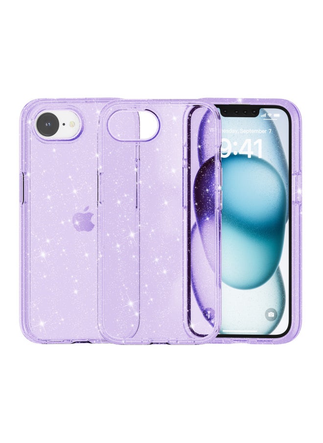 Generic - 2025 For Iphone 16E Terminator Glitter Phone Case For 16e Transparent Two-in-One Drop-Resistant Protective Case-Color:glitter White-Applicable Model:For Iphone 15 Pro（6.1） - Image 1