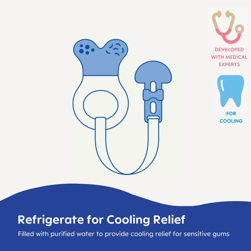 MAM Mini Cooler Teether with Clip, Boy, 2+ Months, 1-Count - Image 3