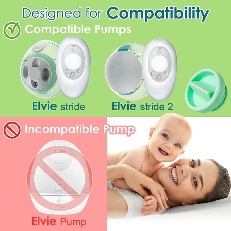 Nenesupply 4pc Duckbill Valves Compatible with Elvie Stride Pump Parts Replacement Parts Breast Pump Parts Momcozy Tsrete Wearable Pumps Spectra CaraCup Not Original Elvie Pump Parts Accessories - Image 2