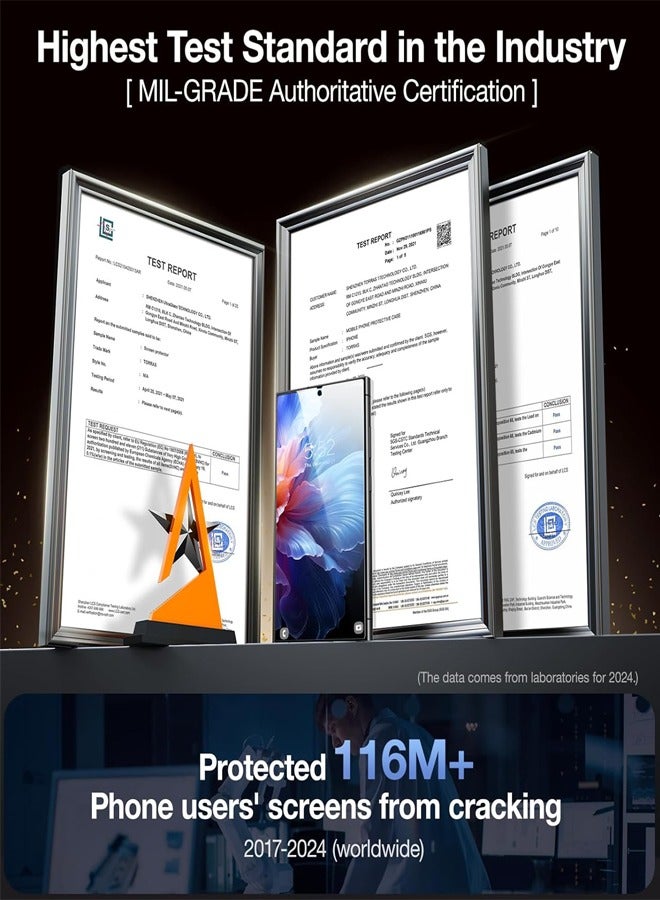 UNBREAK TOP 9H+ Samsung Galaxy S24 Ultra Screen Protector 【Grade Shatterproof  Longest Durable】 Screen Protector S24 Ultra Tempered Glass  【100% Fingerprint Unlock】 - Image 3