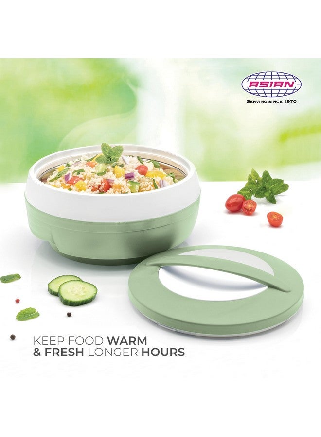 ASIAN Plastowares - Cosmos Casserole (1500 ml) | BPA-Free | Food Grade | Keeps Food Hot | Ideal for Serving, Gifts for Diwali & Housewarming | Airtight Casserole | Hot Box for Chapati |Foodz Green - Image 2