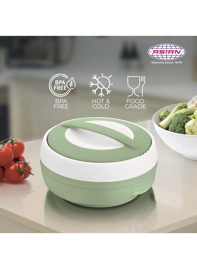 ASIAN Plastowares - Cosmos Casserole (1500 ml) | BPA-Free | Food Grade | Keeps Food Hot | Ideal for Serving, Gifts for Diwali & Housewarming | Airtight Casserole | Hot Box for Chapati |Foodz Green - Image 5