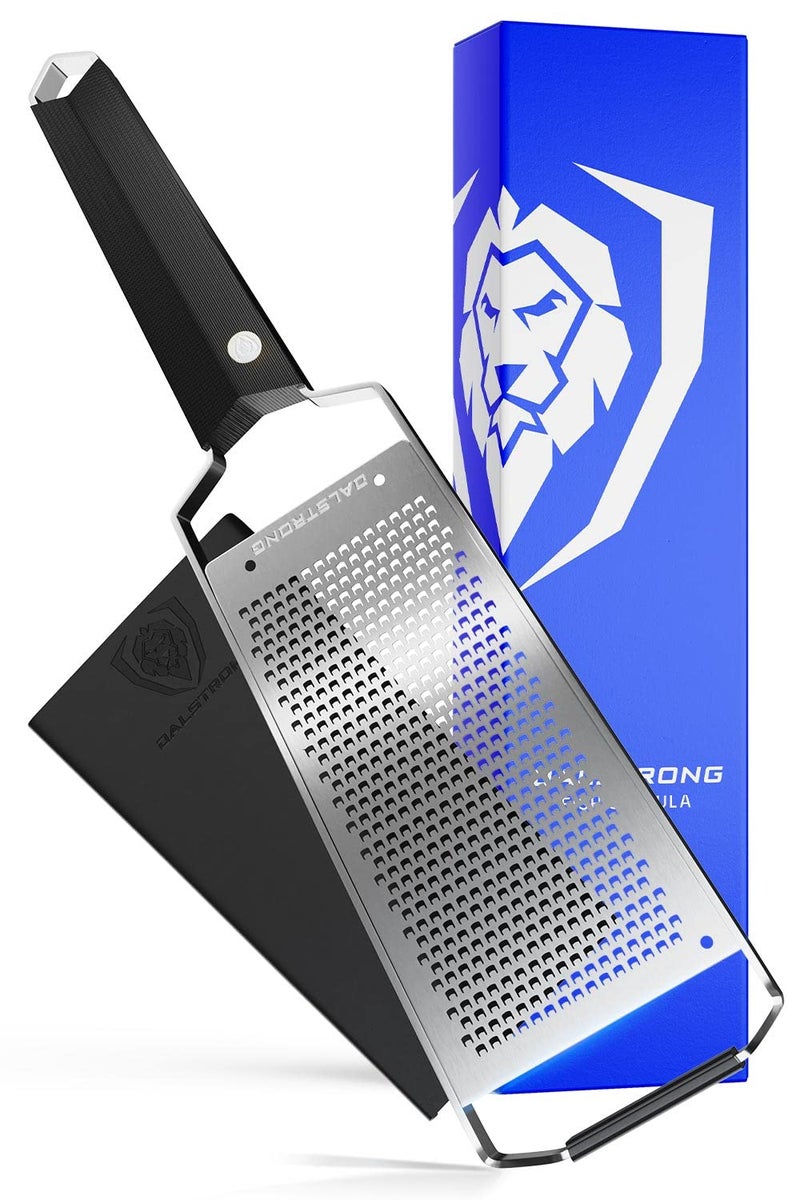 Dalstrong Professional Wide Cheese Grater - Fine - #304 Stainless Steel Blade - G10 Handle Kitchen Shredder - w/Blade Guard - Hard Cheese, Parmesan, Spices, Carrot, Garlic, Ginger - NSF Certified - Image 1