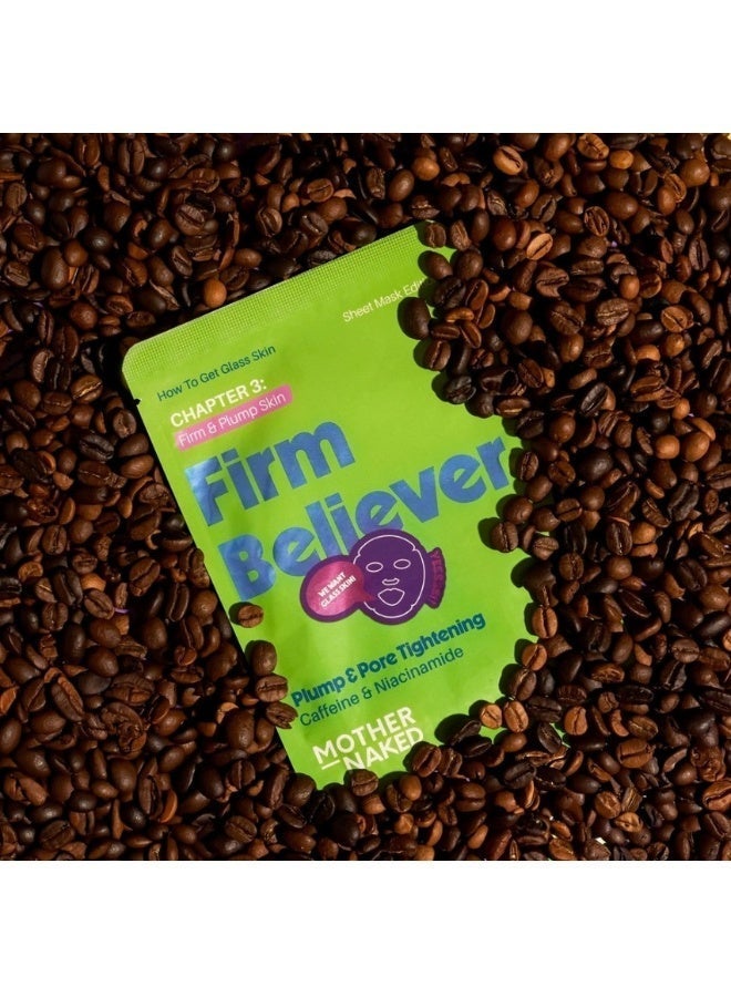 Mother Naked Firm Believer Sheet Mask | 30g | Caffeine & Niacinamide | Firming Plumping & Pore Tightening Face Mask - Image 2