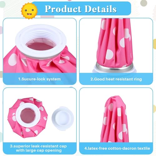 UPYOG Hot & Cold Water Bag for Pain Relief – Ice Bag for Injuries, Muscle Aches, Cramps, Headaches – Reusable Ice Pack with Leakproof Cap – Cold Therapy & Heat Pack - Image 3