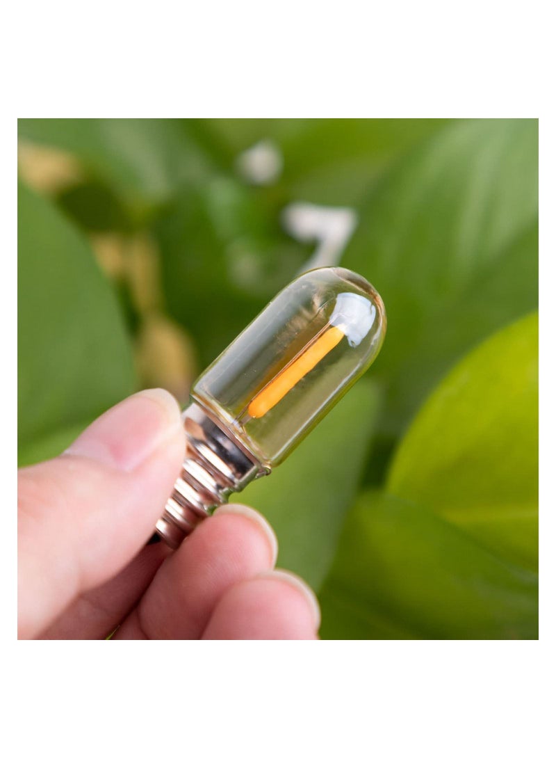 E14 LED Light Bulbs, T16 0.6W Vintage Edison Screw Light Bulb Tubular Night Light Mini Bulb Warm White 2200K Amber Light Bulb for Sewing Machine Refrigerator, Non-dimmable (Mini 5Pcs) - Image 3