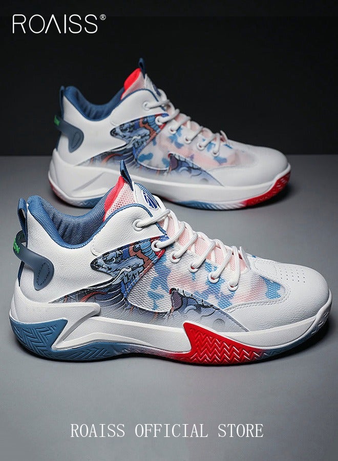 roaiss أحذية رياضية غير رسمية للرجال أحذية كرة سلة شبكية خفيفة الوزن للرجال أحذية تنفس مريحة للركض أحذية رياضية متعددة الألوان - Image 5