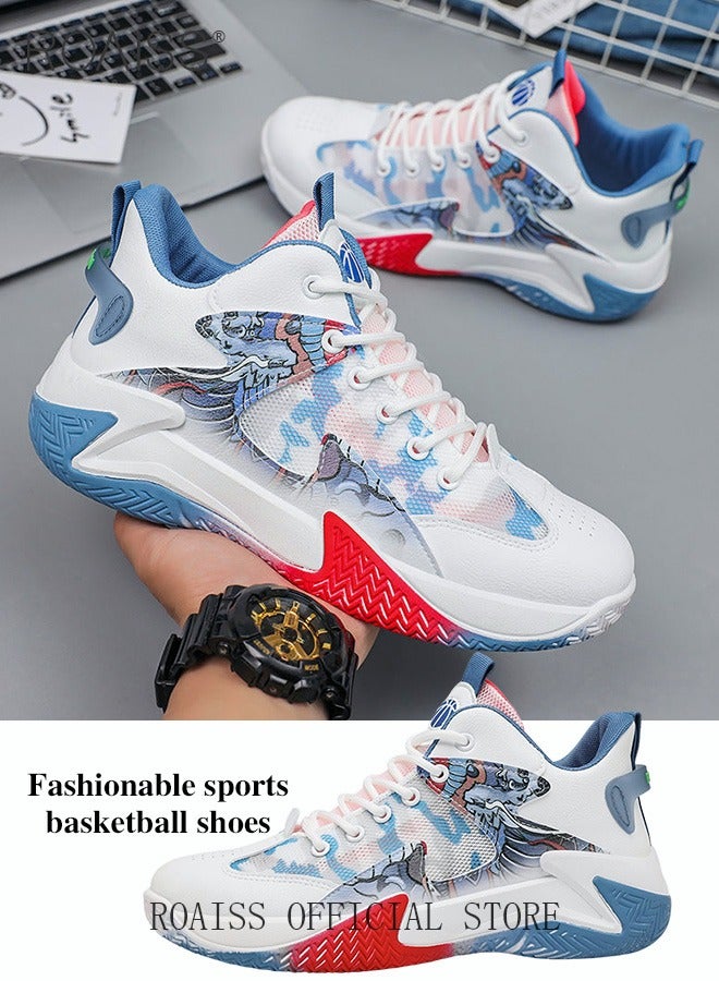 roaiss أحذية رياضية غير رسمية للرجال أحذية كرة سلة شبكية خفيفة الوزن للرجال أحذية تنفس مريحة للركض أحذية رياضية متعددة الألوان - Image 3