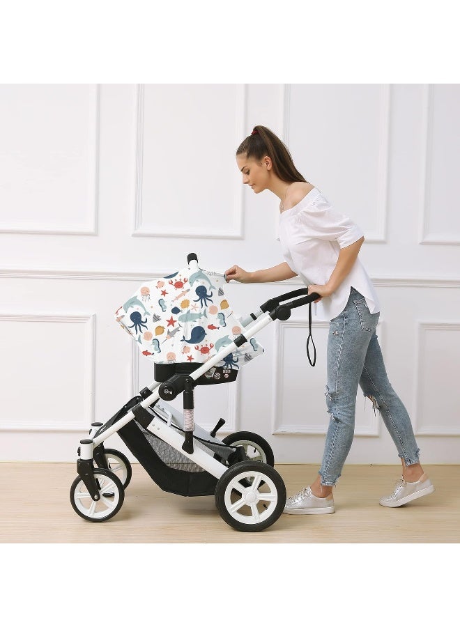 Hicoco Carseat Cover Boy and Girls - Multi-use Nursing Car Seat Canopy Cover for Breastfeeding, Infant Stroller Cover, High Chair Cover - Image 3