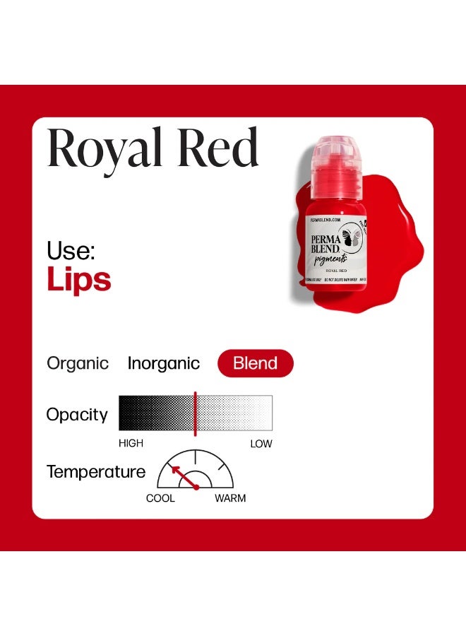 Perma Blend Lip Pigment – Perma Blend Royal Red 15ml | Professional Permanent Makeup Lip Blush Tattoo Ink | High Retention, Vegan, True-to-Tone Healing Semi-Permanent Lip Color | SKU: PBRR1/2 - Image 3