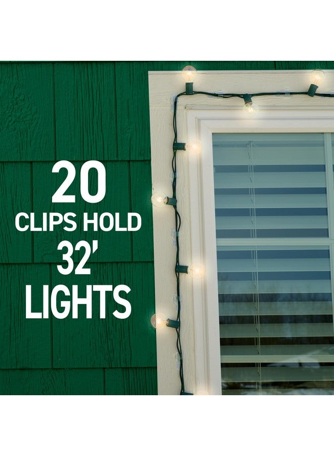 Command Command Outdoor Light Clips, 20 Clear Clips and 24 Command Strips, Damage Free Hanging Outdoor Light Clips with Weather Resistant Strips, Wall Clips for Hanging Outdoor Lights and Cable Management  - Image 5