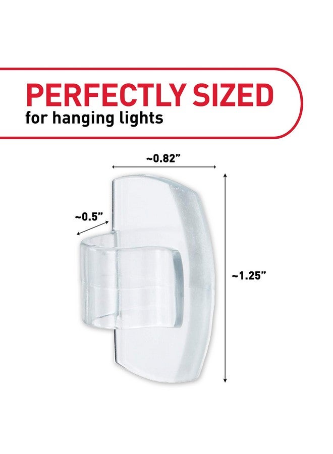 Command Command Outdoor Light Clips, 20 Clear Clips and 24 Command Strips, Damage Free Hanging Outdoor Light Clips with Weather Resistant Strips, Wall Clips for Hanging Outdoor Lights and Cable Management  - Image 2