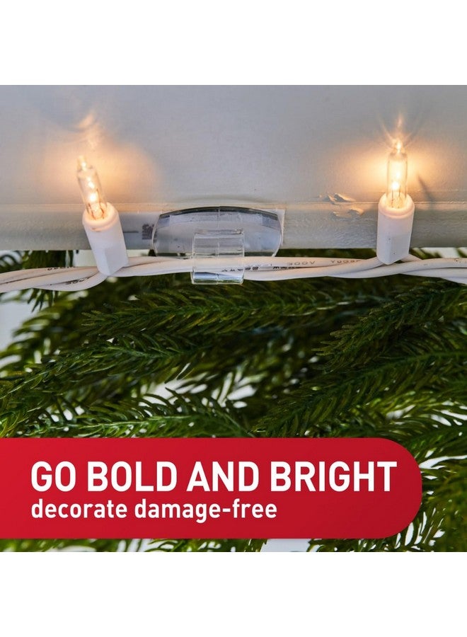 Command Command Outdoor Light Clips, 20 Clear Clips and 24 Command Strips, Damage Free Hanging Outdoor Light Clips with Weather Resistant Strips, Wall Clips for Hanging Outdoor Lights and Cable Management  - Image 3