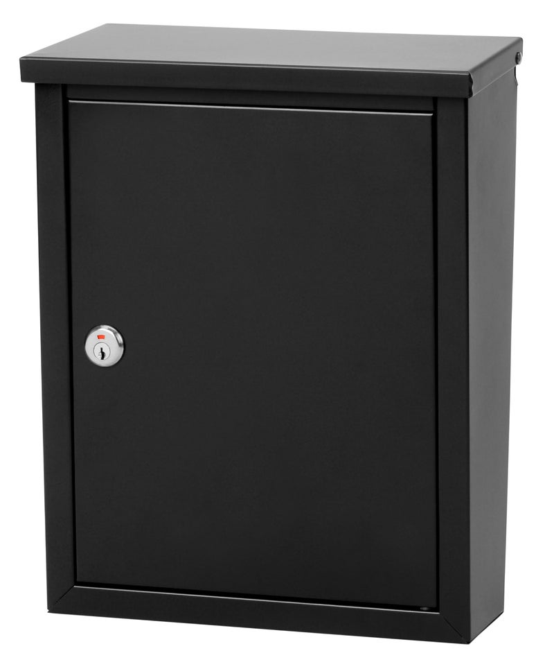 ARCHITECTURAL MAILBOXES 2580B10 Chelsea Black Locking Wall Mount Mailbox Medium Black