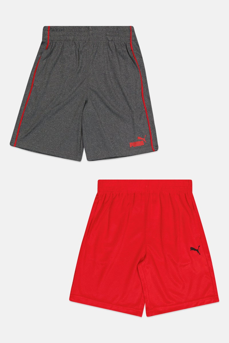 PUMA شورت تدريب للأطفال الأولاد 2 قطعة بشعار العلامة التجارية، متعدد الألوان - Image 2