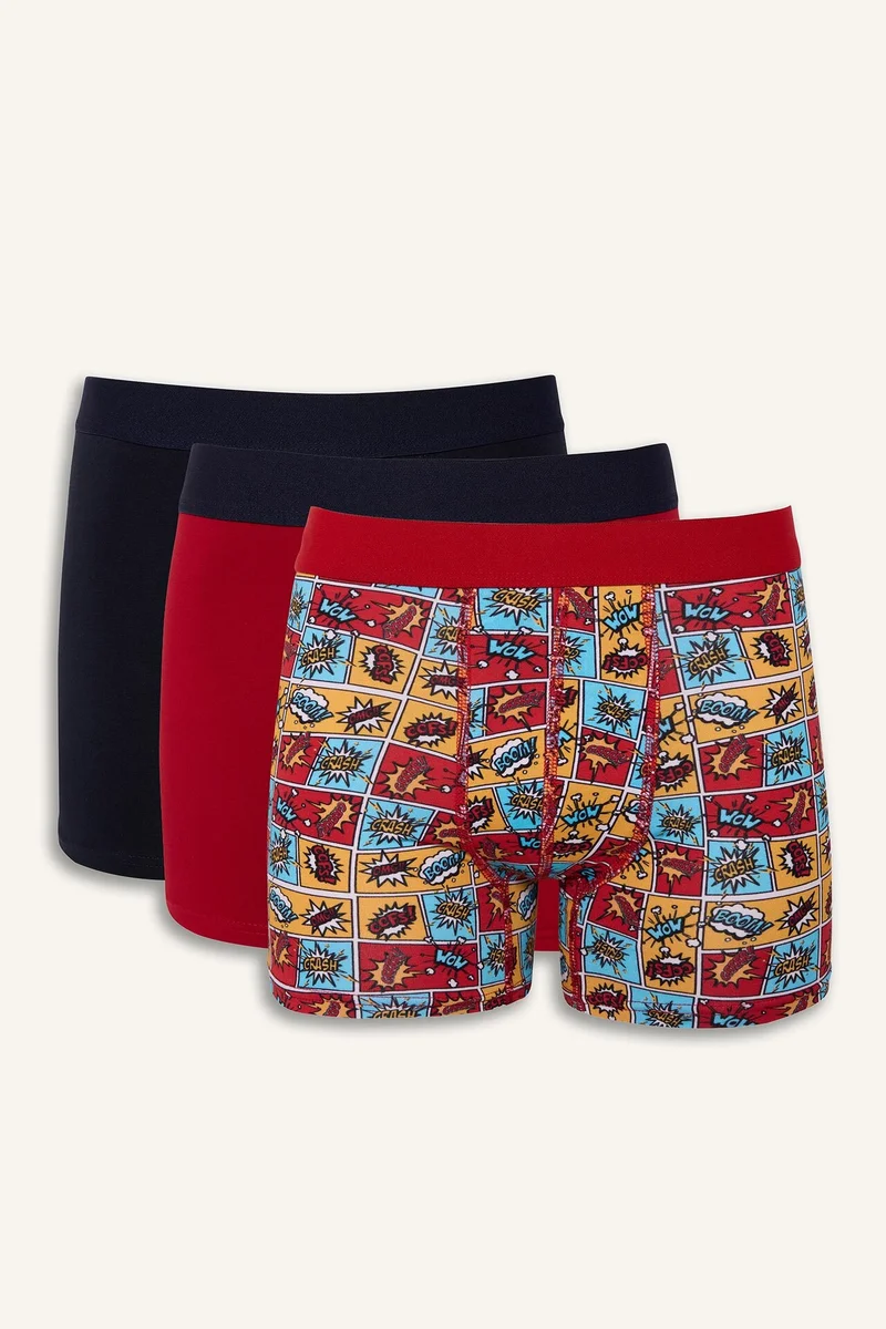 Regular Fit Fun Printed 3 Piece Boxers